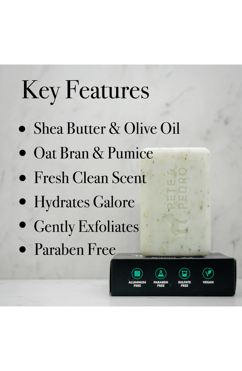 Pete & Pedro FRESH Natural Body Bar Soap, Alternate, color, NO COLOR
