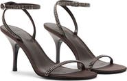 MANGO Embellished Ankle Strap Sandal