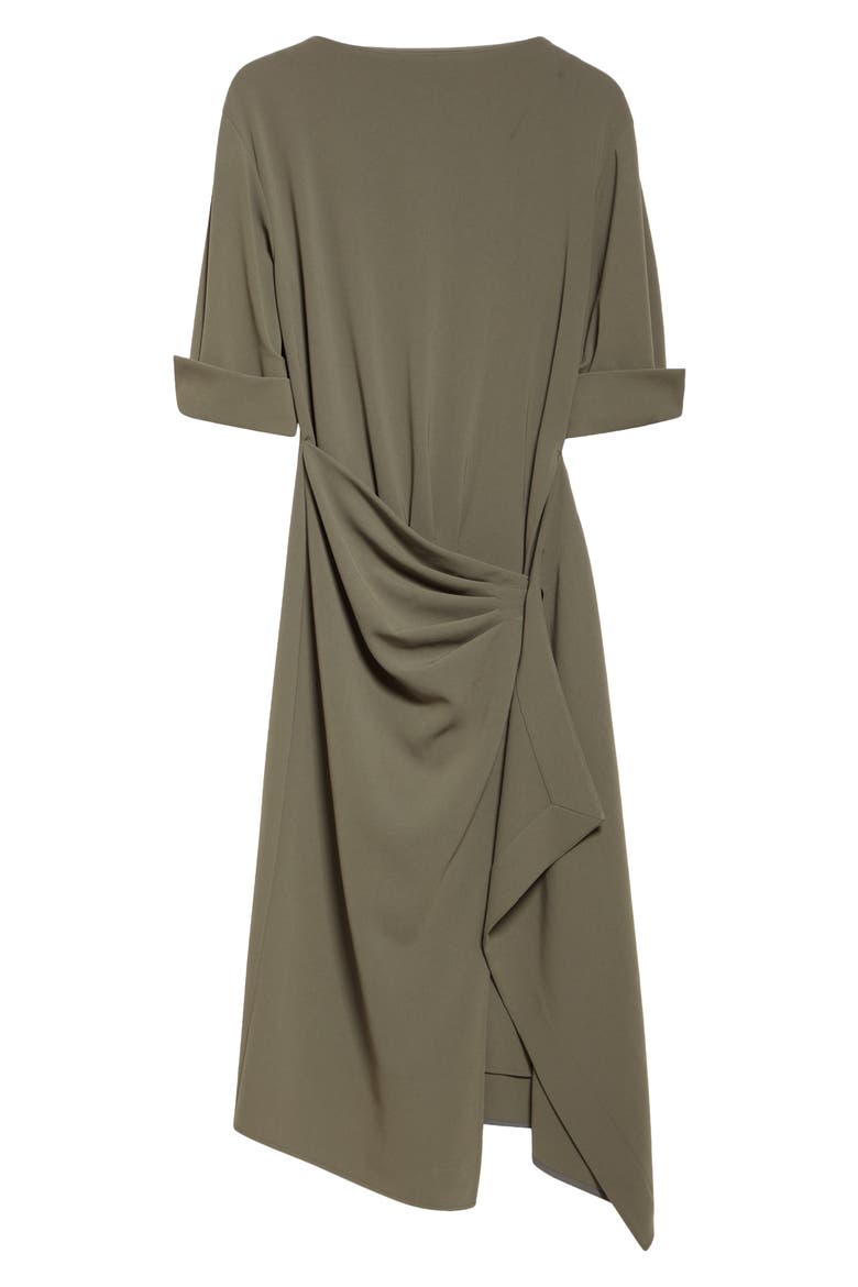 Maisie Matte Double Crepe Dress, Alternate, color, WOOD