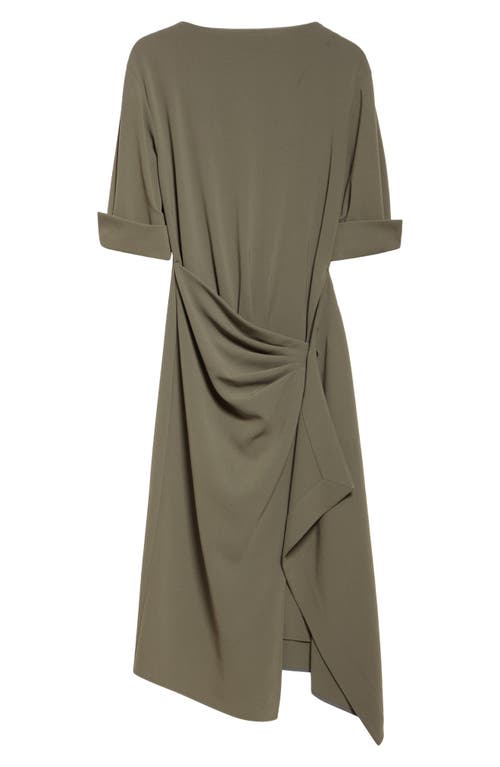 Proenza Schouler Maisie Dress In Matte Viscose Crepe In Wood In Wood