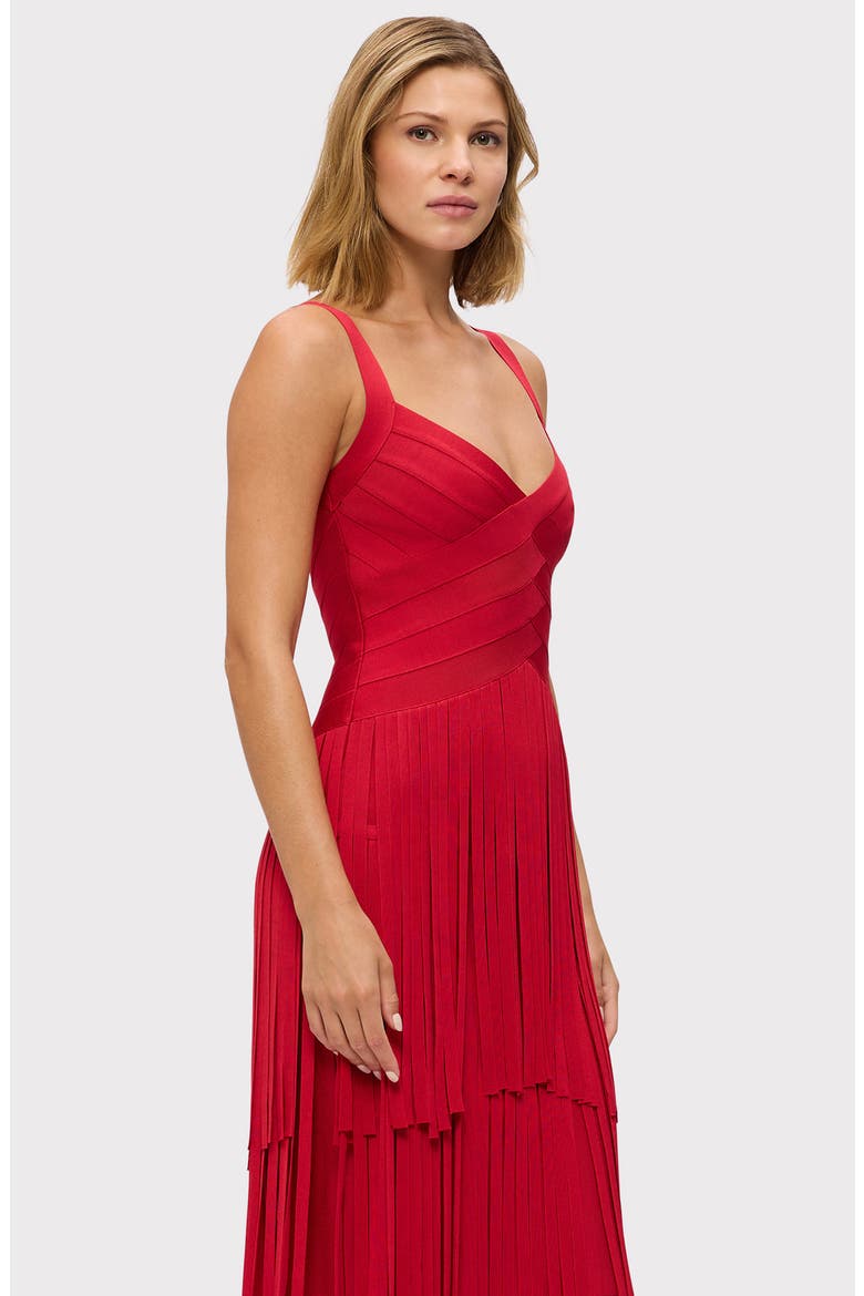 The Mischa Fringe Midi Dress, Alternate, color, LIPSTICK RED