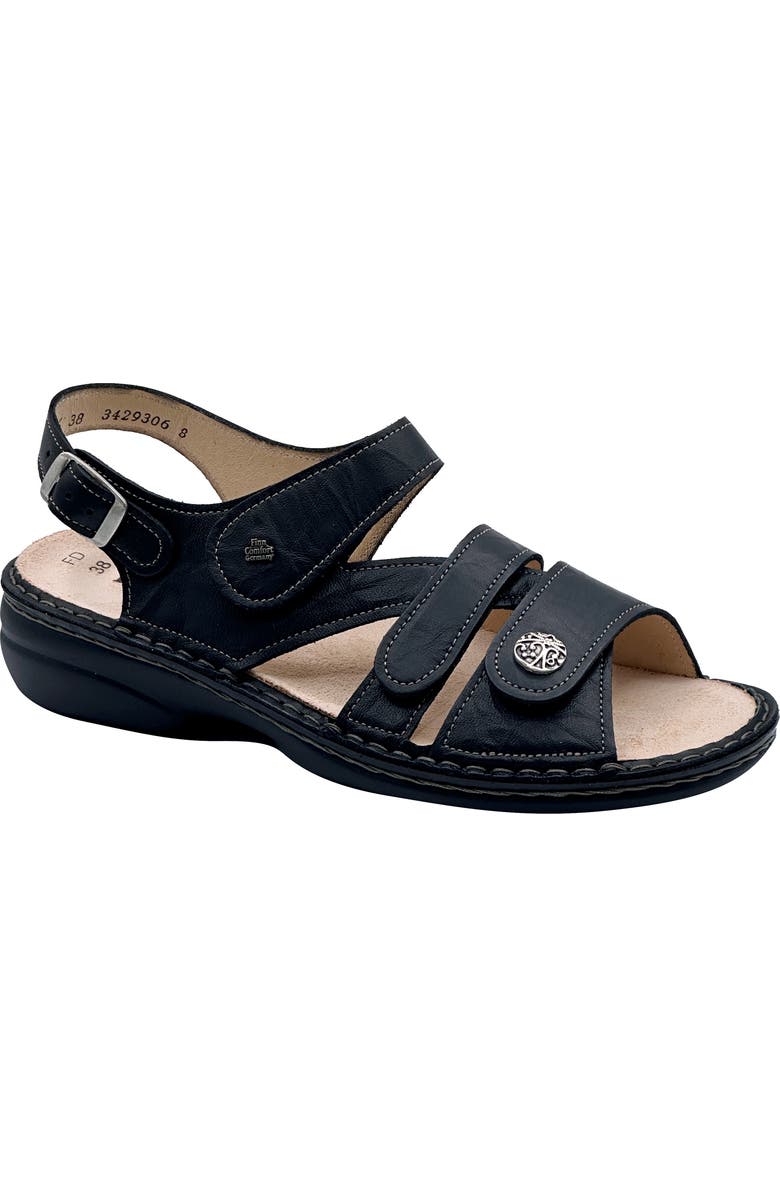 Finn Comfort Gomera-S Sandal, Main, color, Black/ Black