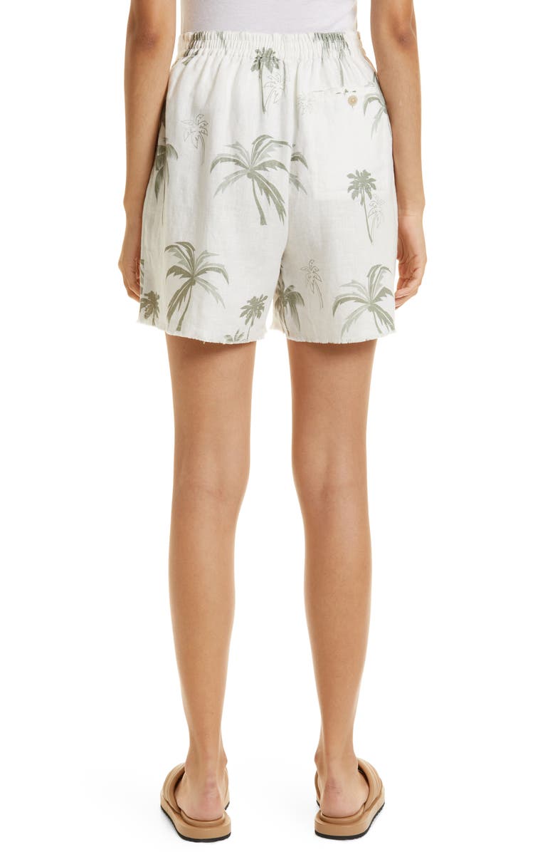 ATM Anthony Thomas Melillo Palm Tree Linen Shorts, Alternate, color, 
