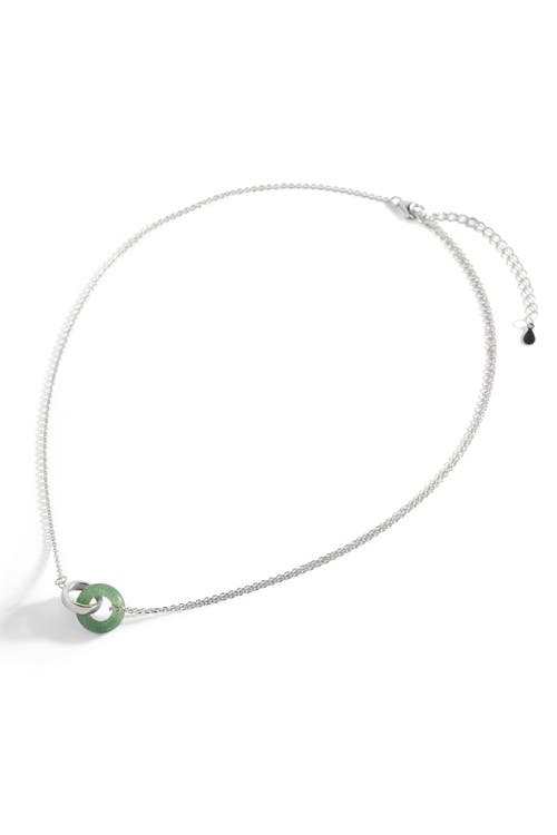 Mint & Lily Gemstone Connection Necklace In Silver
