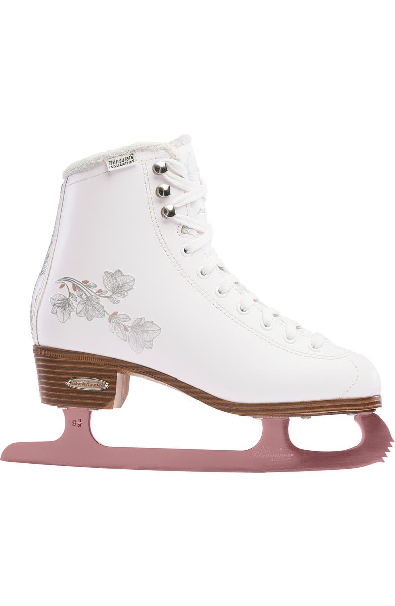 Rollerblade Bladerunner by Bladerunner Diva Womens Figure Skates, Main, color, White/Rose Gold