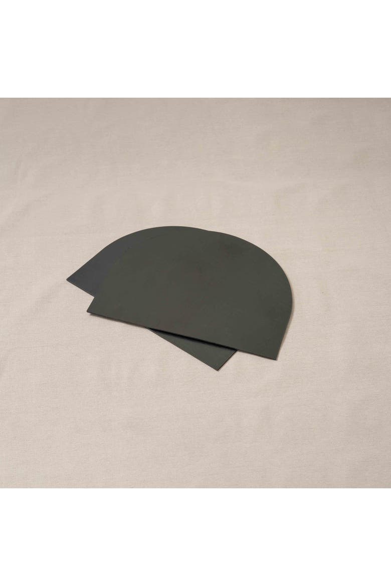 Arch Placemat Pair, Main, color, Black Leather