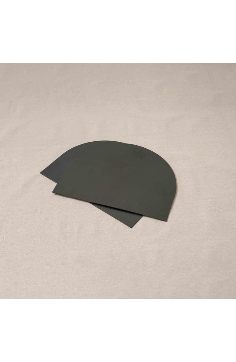 Pare Arch Placemat Pair, Main, color, Black Leather