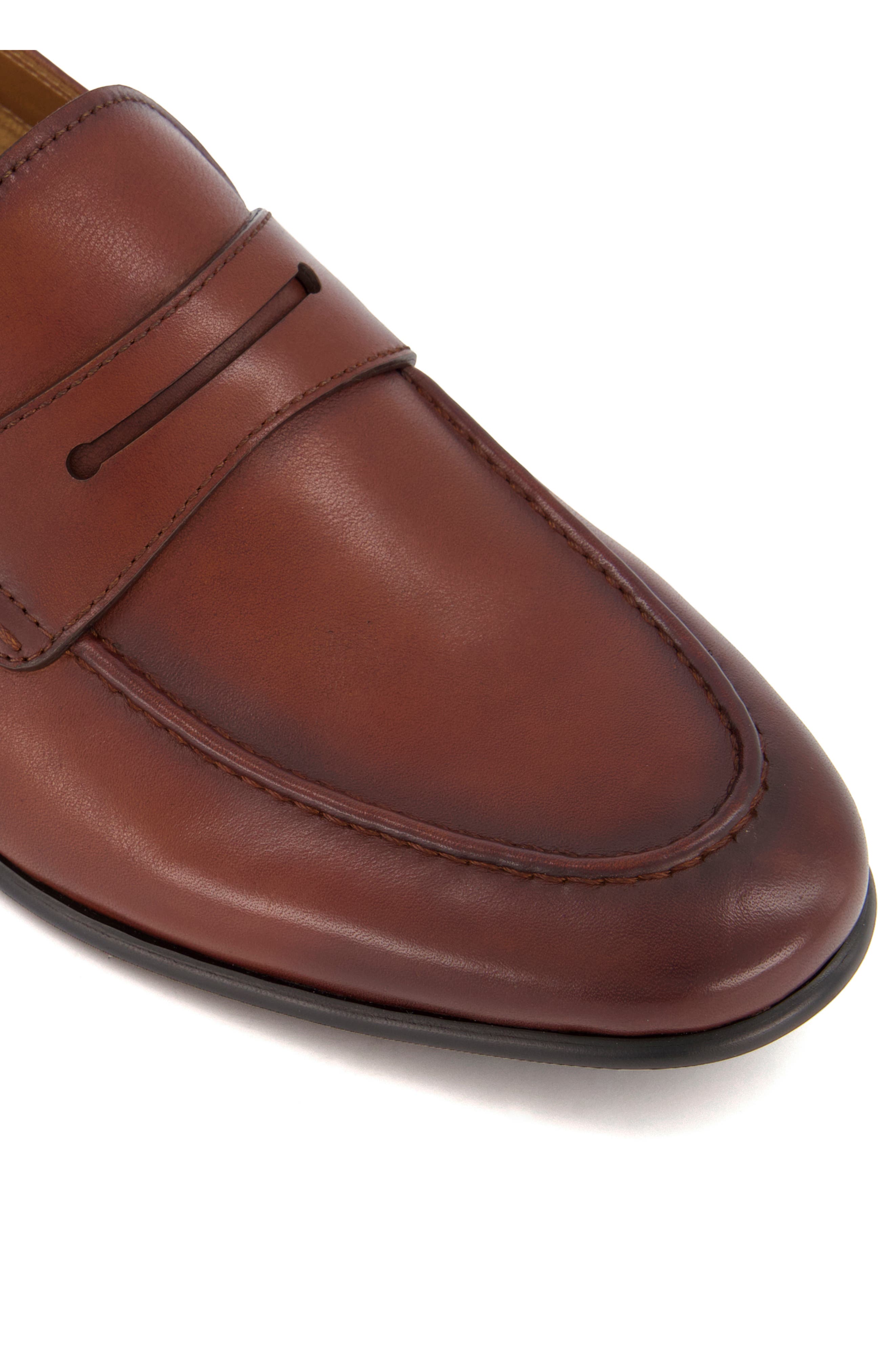 Dune London Sync Collapsible Heel Penny Loafer, Alternate, color, Tan