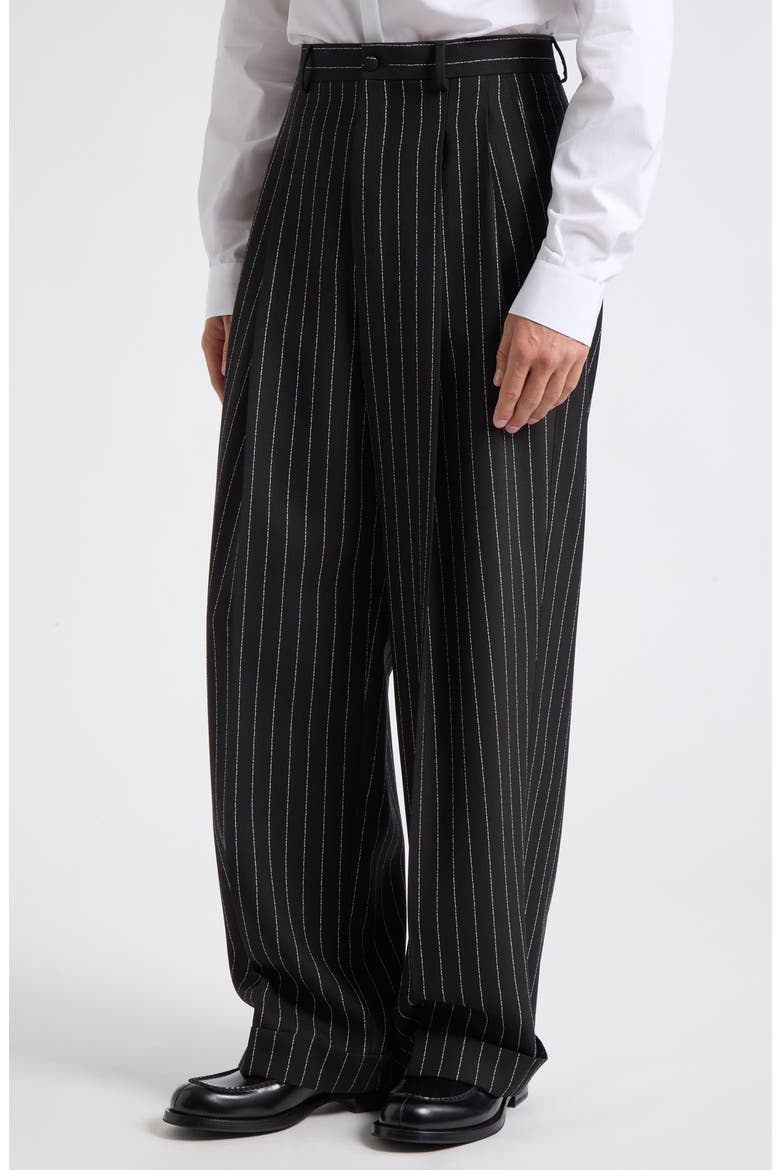 Wide Leg Wool Trousers, Alternate, color, RIGATO