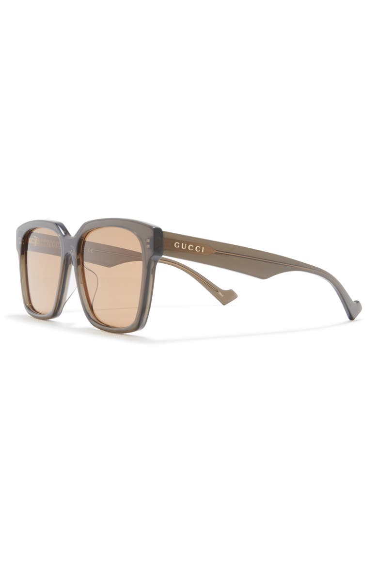 Gucci 57mm Square Sunglasses, Alternate, color, Brown