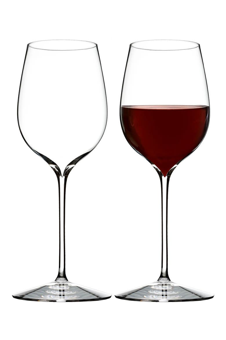 Elegance Set of 2 Fine Crystal Pinot Noir Glasses, Alternate, color, CLEAR