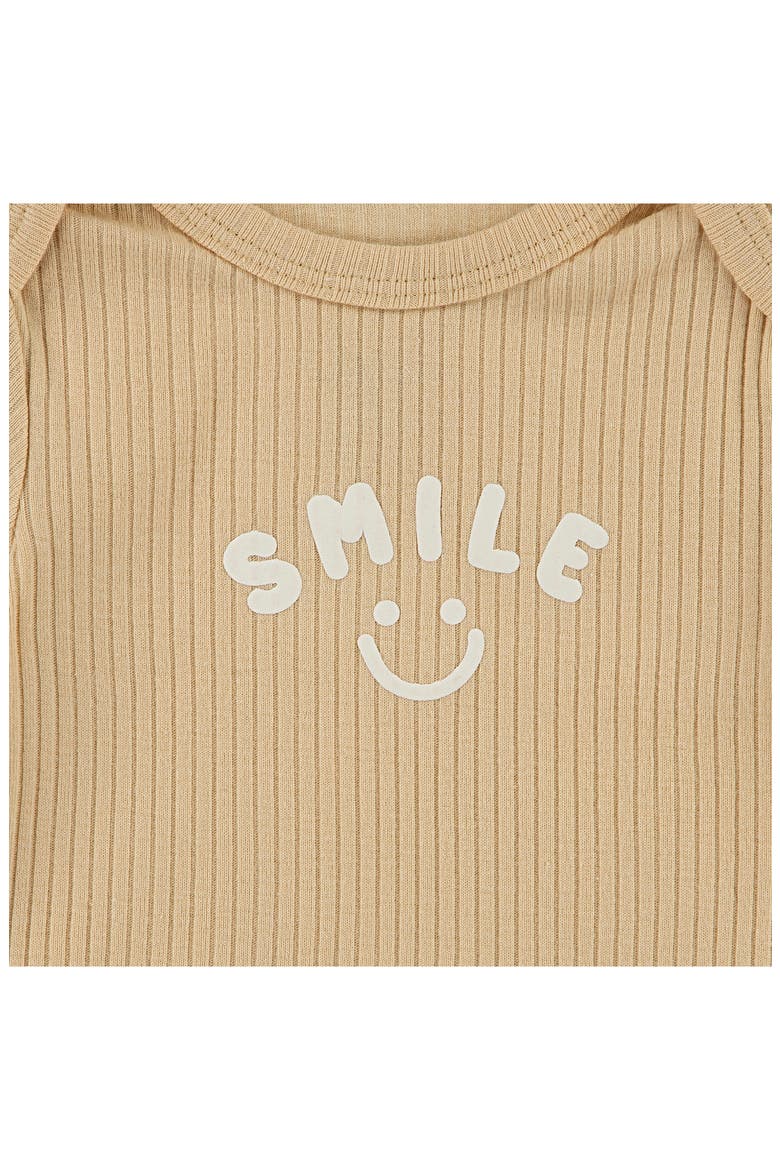 Organic Cotton Bodysuit, Joggers & Hat Set, Alternate, color, HUGGIES MARZIPAN