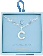 Leith Lowercase Initial Bubble Pendant Necklace
