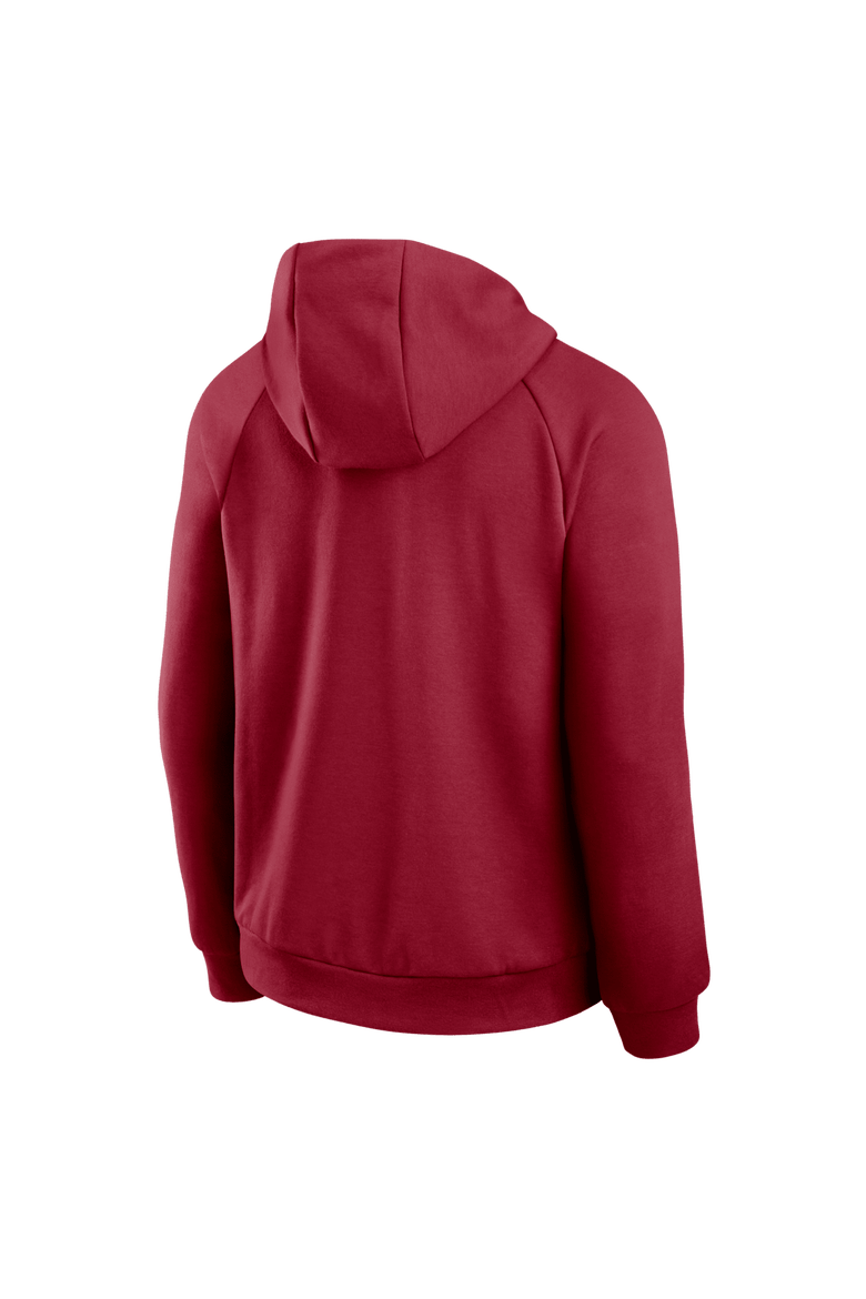 Men's Nike Crimson Alabama Crimson Tide 2025 Courtside Basketball Practice Raglan Dri-FIT Hoodie, Alternate, color, Crimson