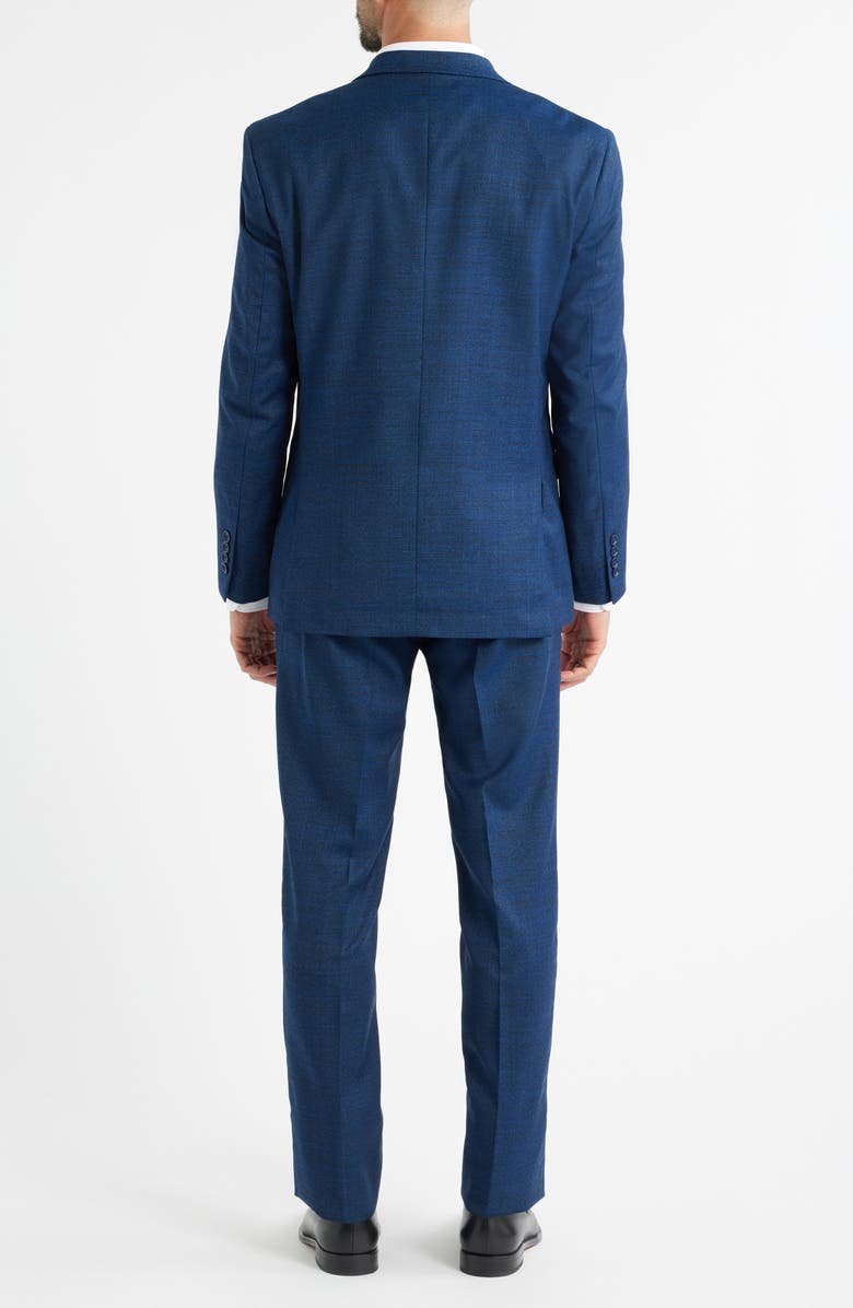 DANIEL HECHTER Modern Fit Medium Blue Méange Wool Suit, Alternate, color, Navy