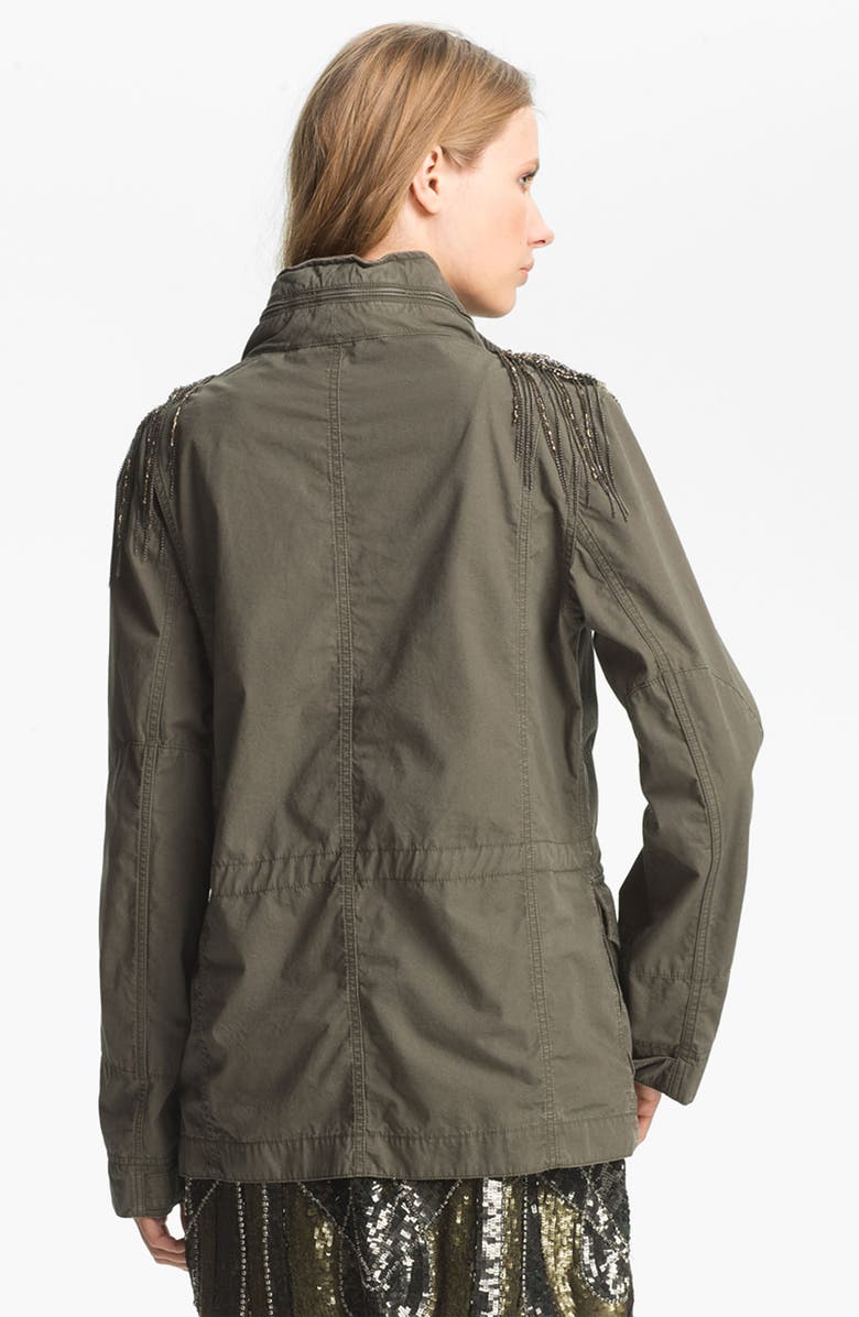 Haute Hippie Sequin Shoulder Military Jacket, Alternate, color, 