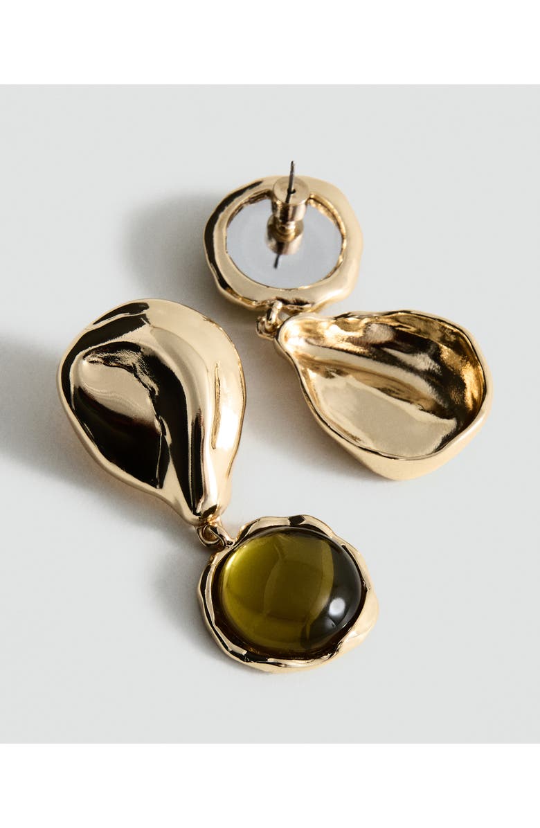 MANGO Mixed Resin Drop Earrings, Alternate, color, Gold