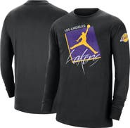 Jordan Brand Men's Jordan Brand Black Los Angeles Lakers Courtside Max 90 Vintage Wash Statement Edition Long Sleeve T-Shirt