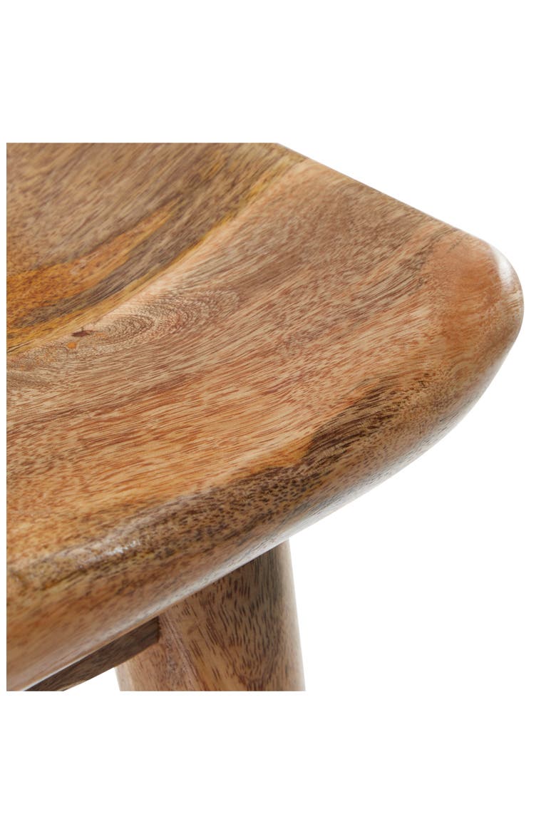 Brown Wood Counter Stool with Footrest, Alternate, color, BROWN