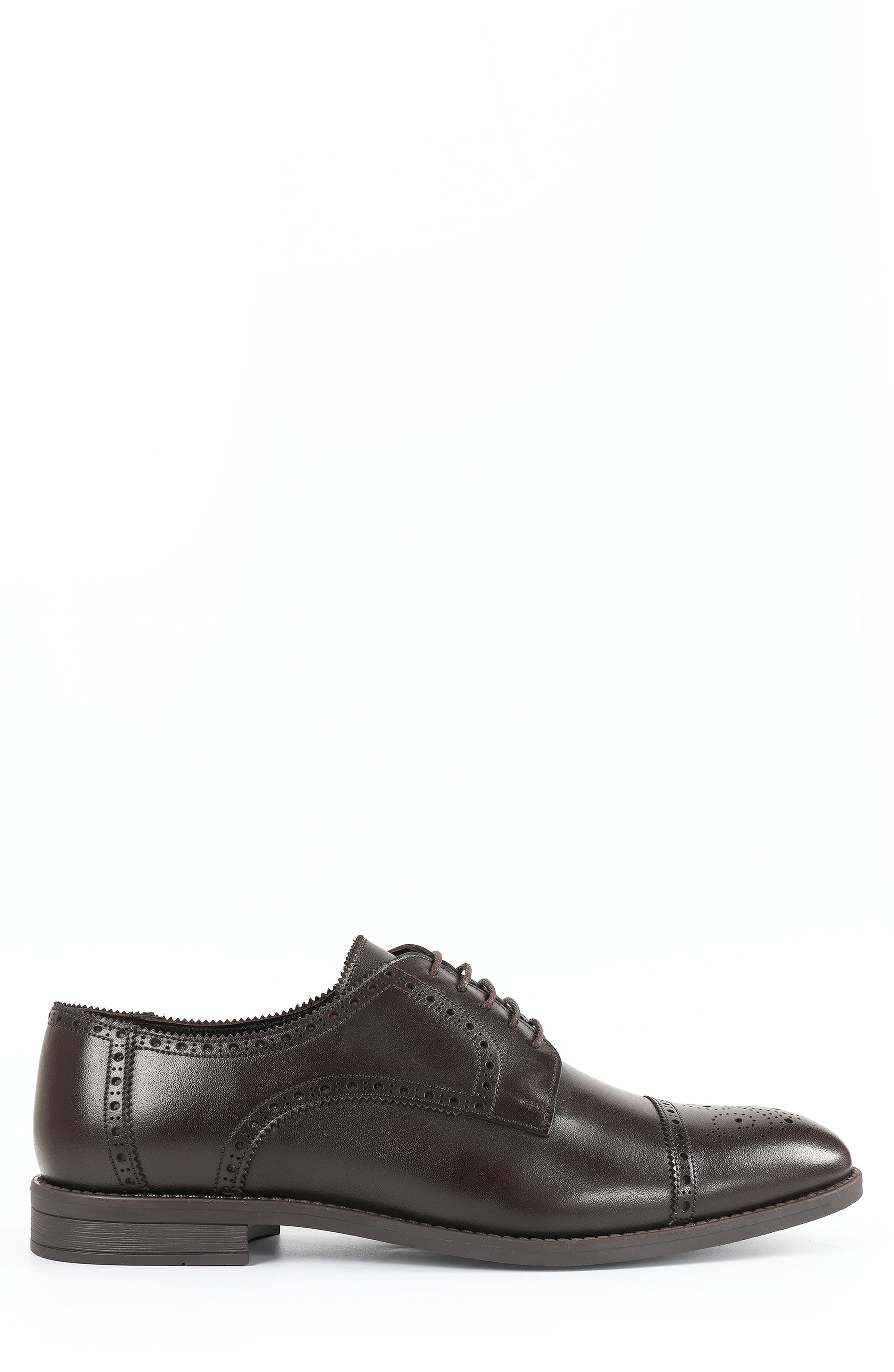 Alaska Brogue Cap Toe Derby, Alternate, color, DARK BROWN
