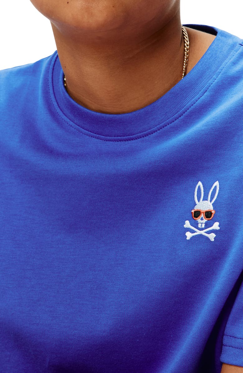 Psycho Bunny Kids' Luca Embroidered Pima Cotton T-Shirt, Alternate, color, Amparo Blue