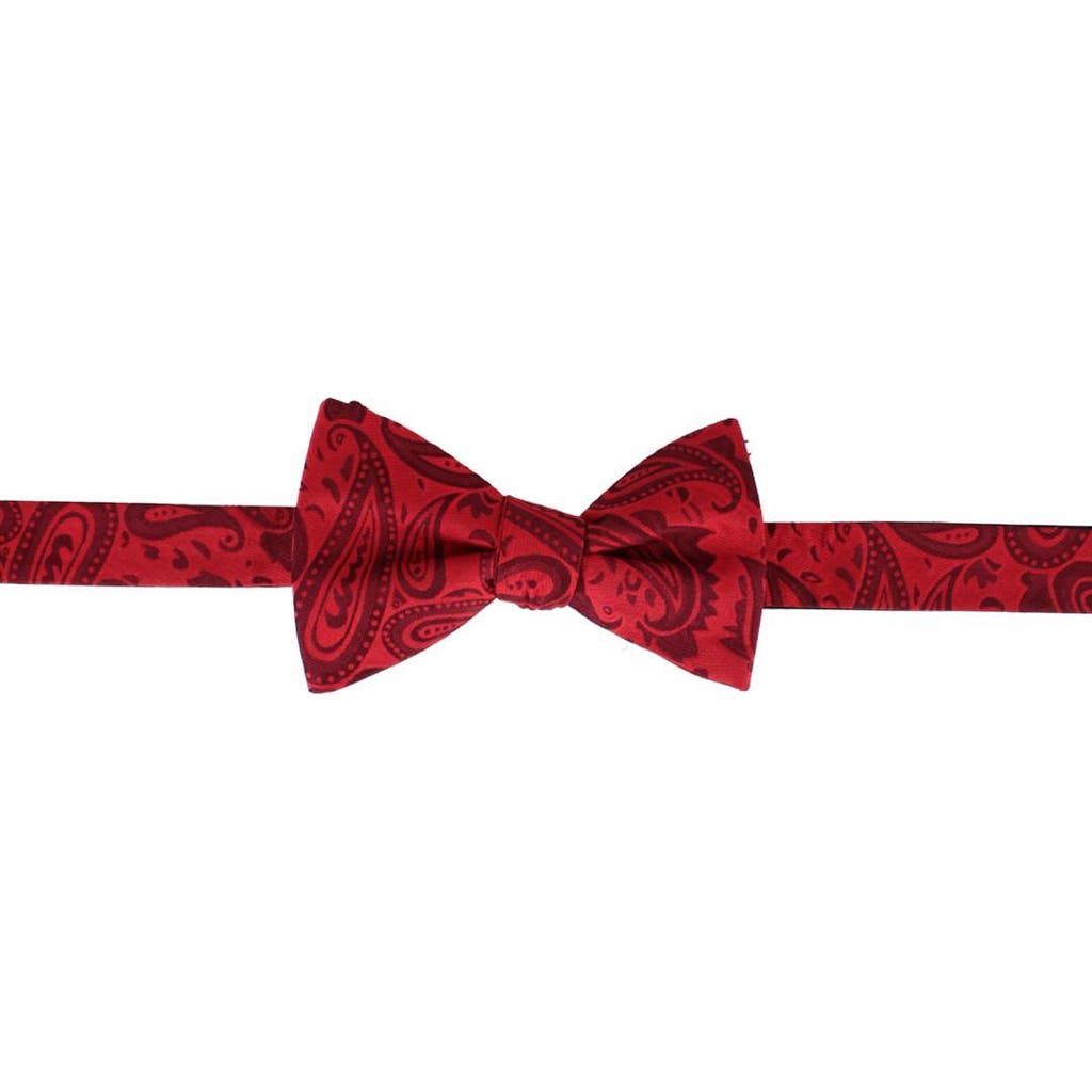 Trafalgar Banbury Tone On Tone Paisley Silk Bow Tie In Red