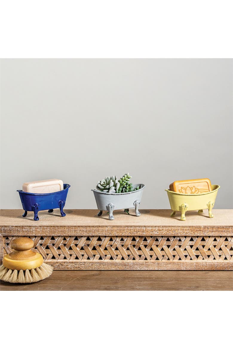Enamel Bathtub Soap Dish, Alternate, color, Blue