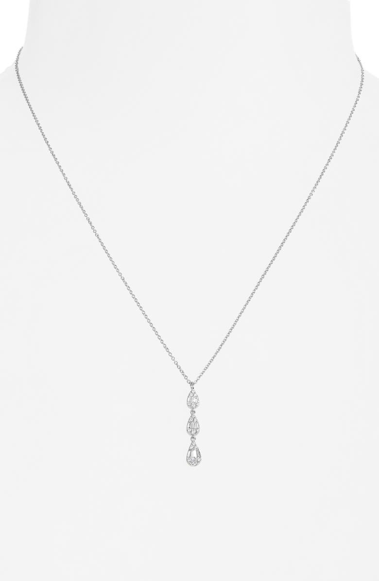 Bony Levy Mika Diamond Triple Pear Pendant Necklace, Alternate, color, 