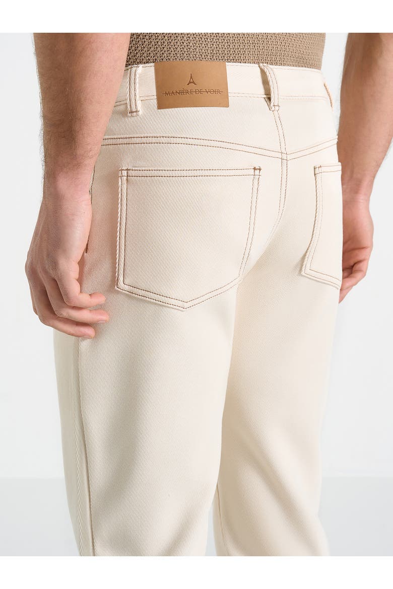 Slim Tapered Jeans, Alternate, color, Cream
