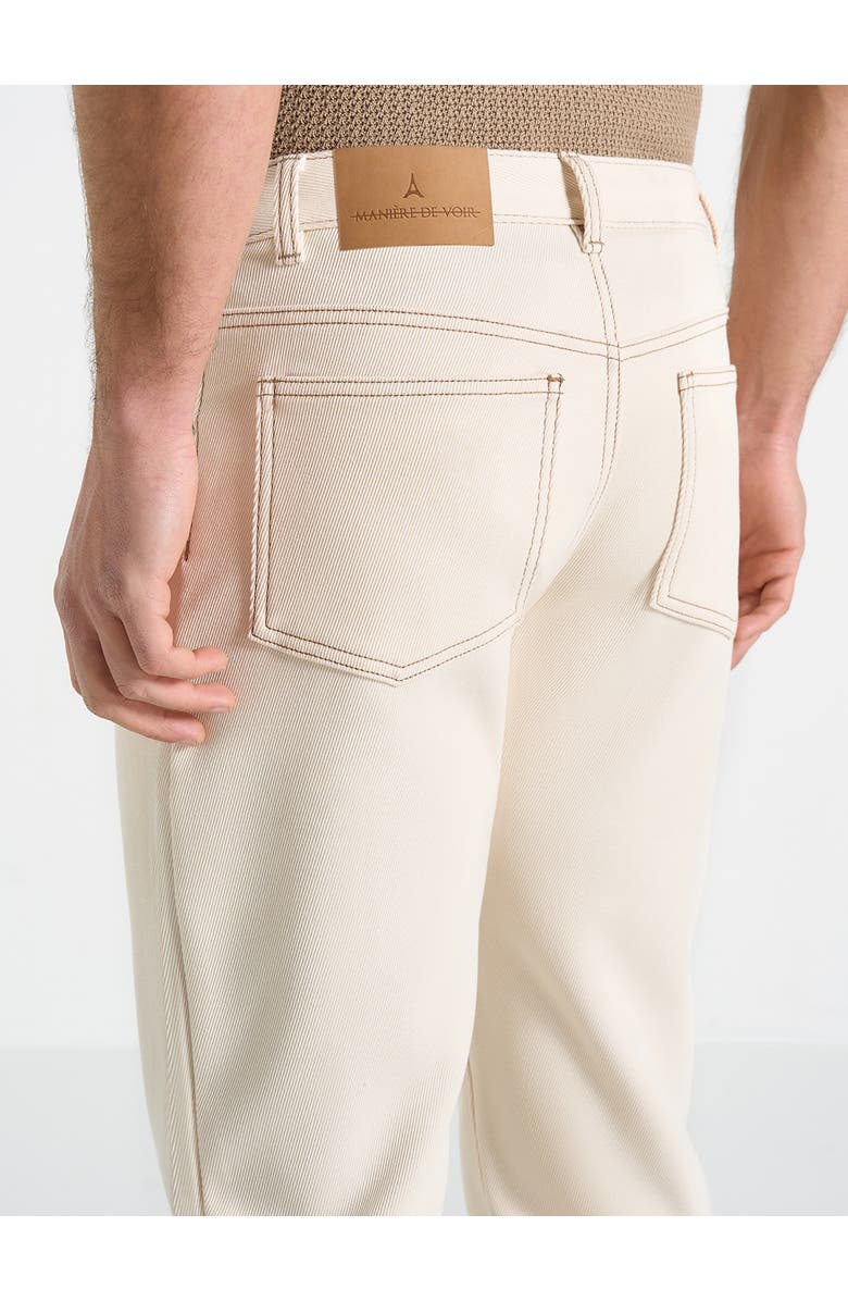 Manière De Voir Slim Tapered Jeans, Alternate, color, Cream