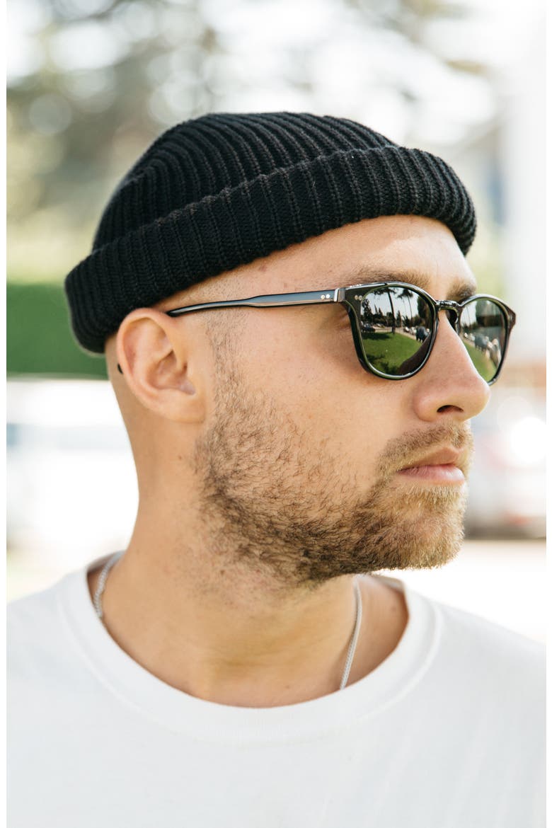 Kennedy 50mm Polarized Sunglasses, Alternate, color, BLACK/ GREY POLARIZED