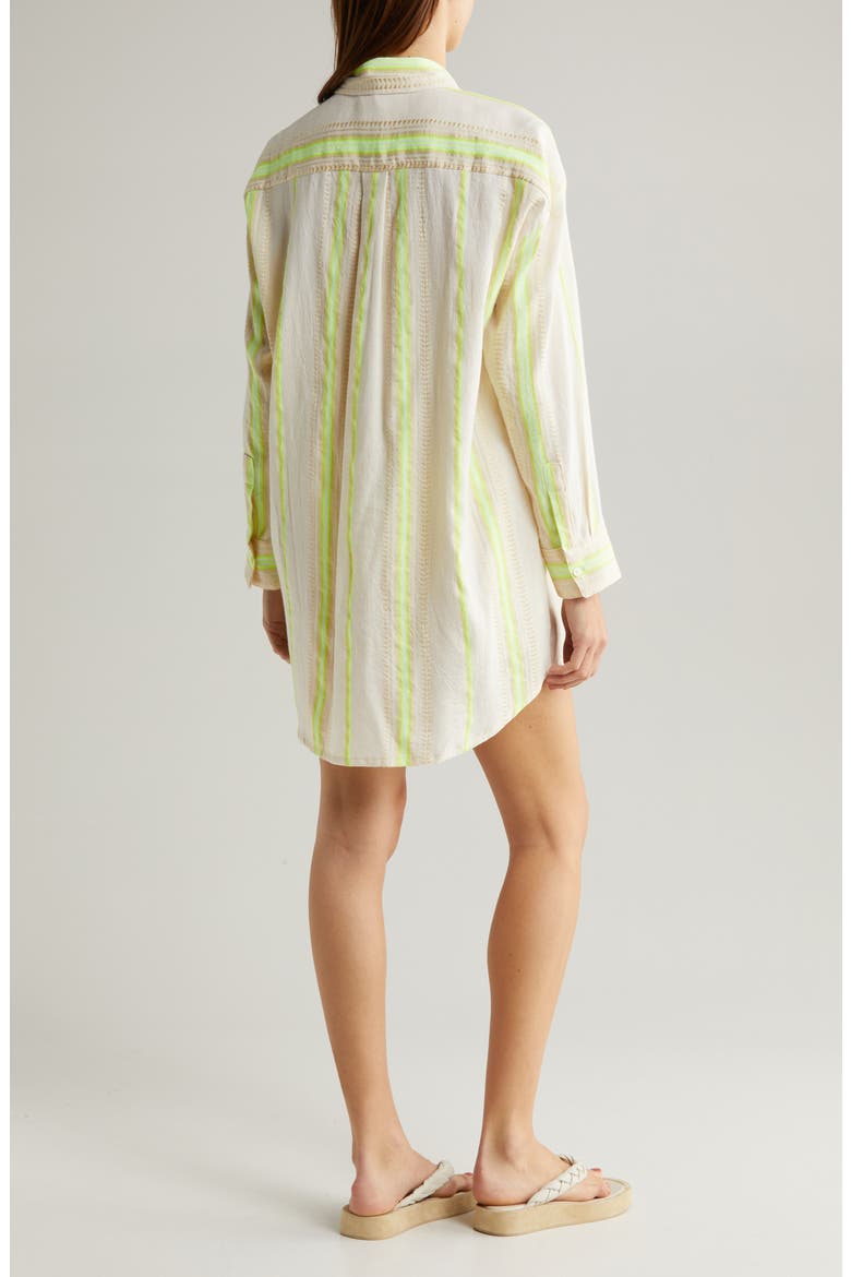 Mariam Cotton Blend Cover-Up Tunic, Alternate, color, LOMI KEYLIME