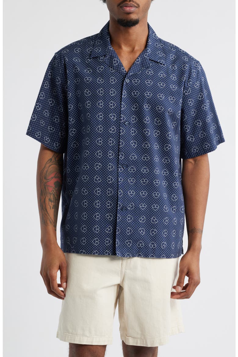 Furoshiki Camp Shirt, Main, color, FUROSHIKI PRINT BLUE