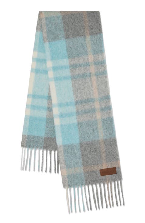 Oversized Check Textured Scarf