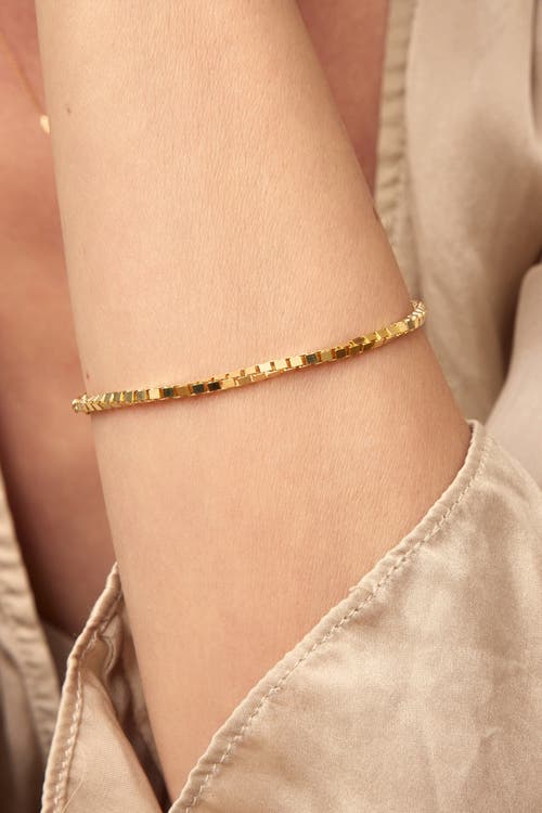 Oradina 14k Gold Bodega Box Bracelet In Yellow Gold