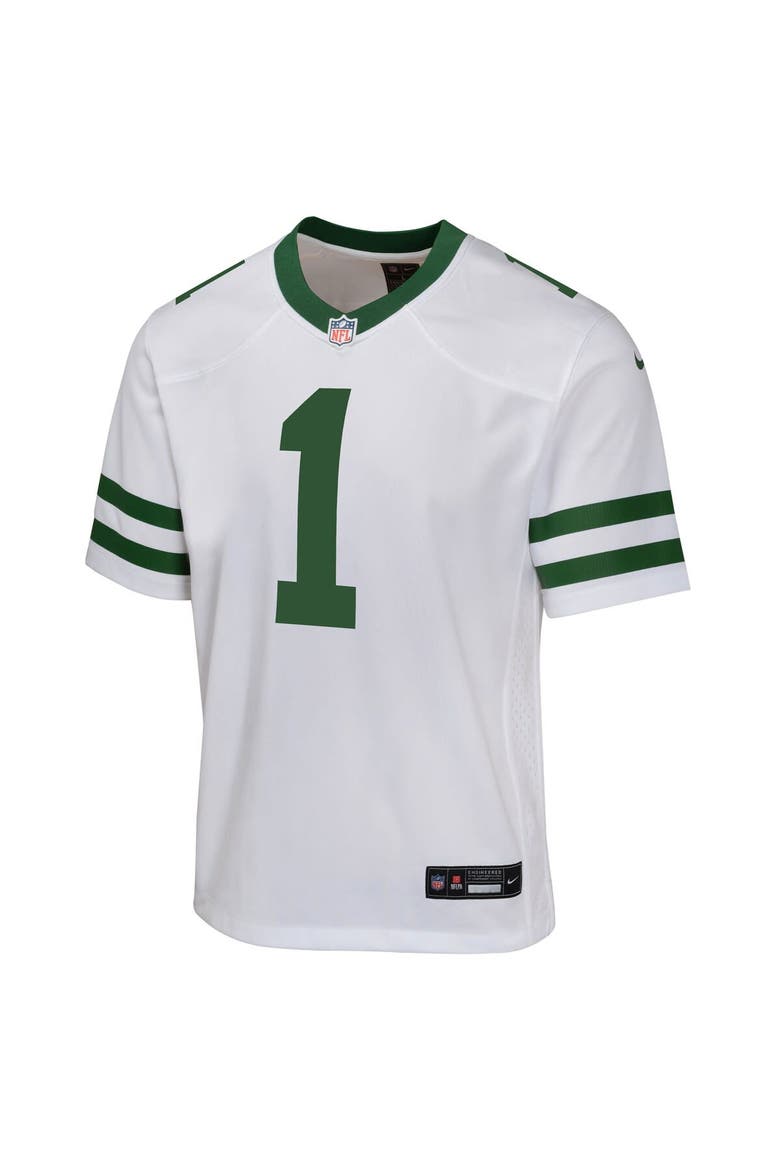 Youth Nike Ahmad Sauce Gardner Legacy White New York Jets Game Jersey, Alternate, color, White