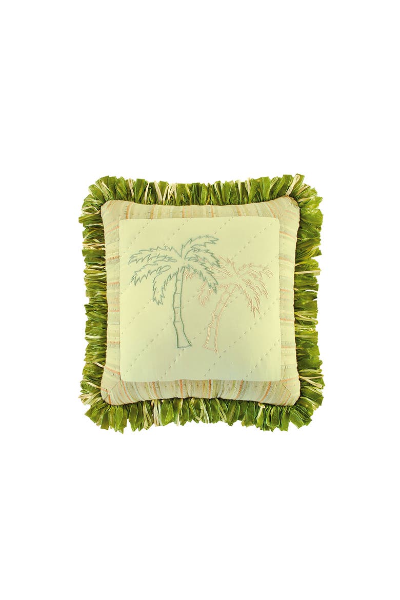 Kimiko Quilted Pillow, Main, color, Green
