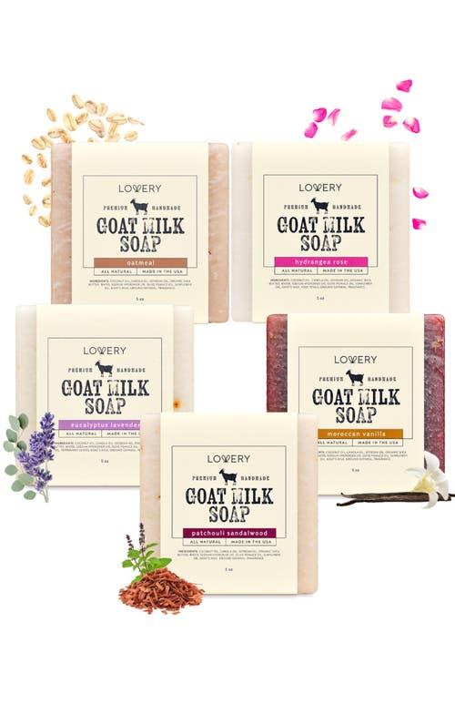 Lovery Handmade Goat Milk Soap Bars With Organic Shea Butter In Multi