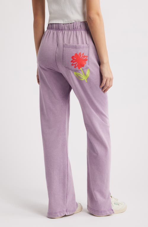 THE MAYFAIR GROUP THE MAYFAIR GROUP YOU DESERVE FLOWERS FRENCH TERRY GRAPHIC SWEATPANTS