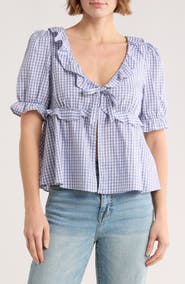 Abound Short Sleeve Ruffle Top