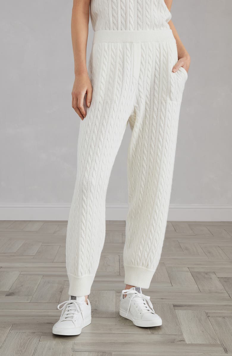 Brunello Cucinelli Cashmere knit trousers, Alternate, color, 