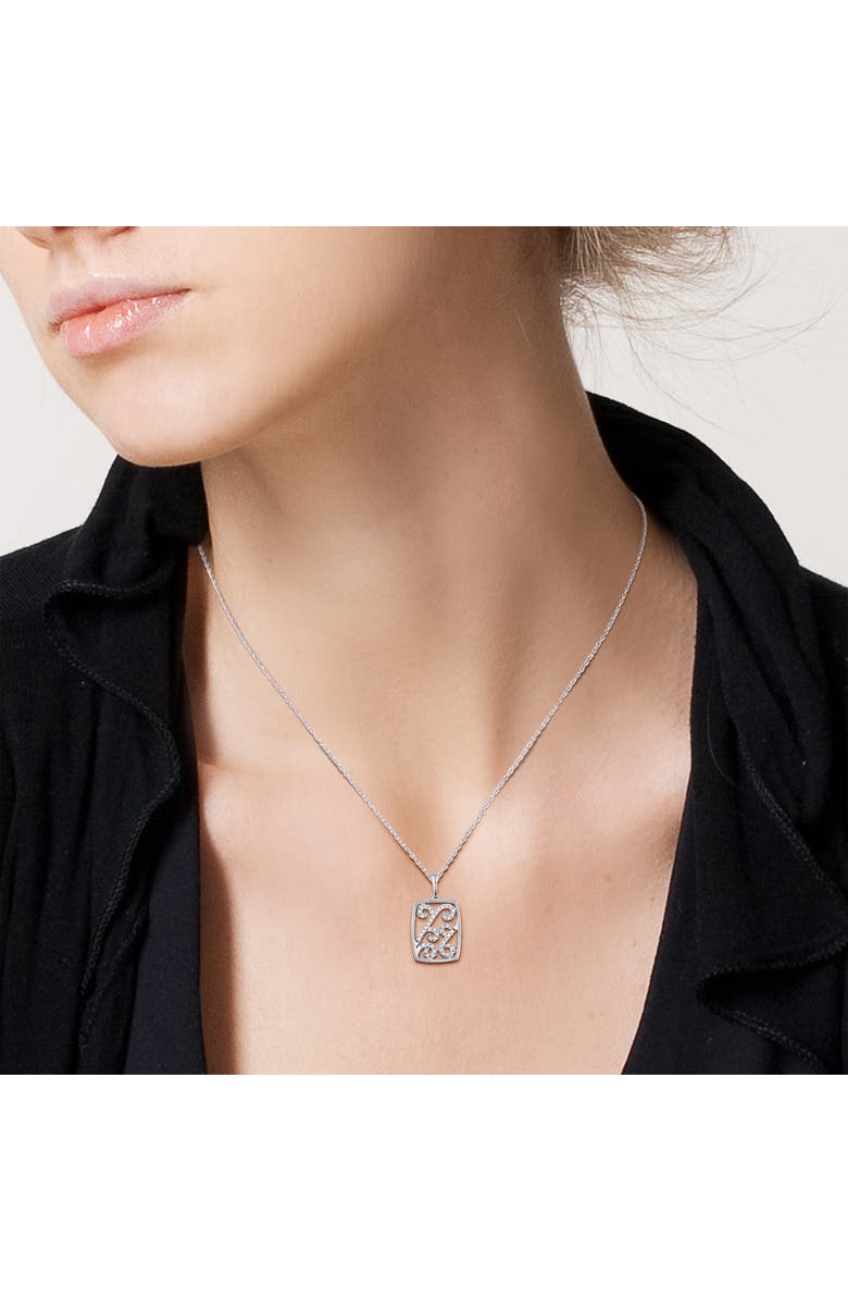 Julianna B. Diamond Filigree Pendant Necklace 10k, Alternate, color, 10K White Gold