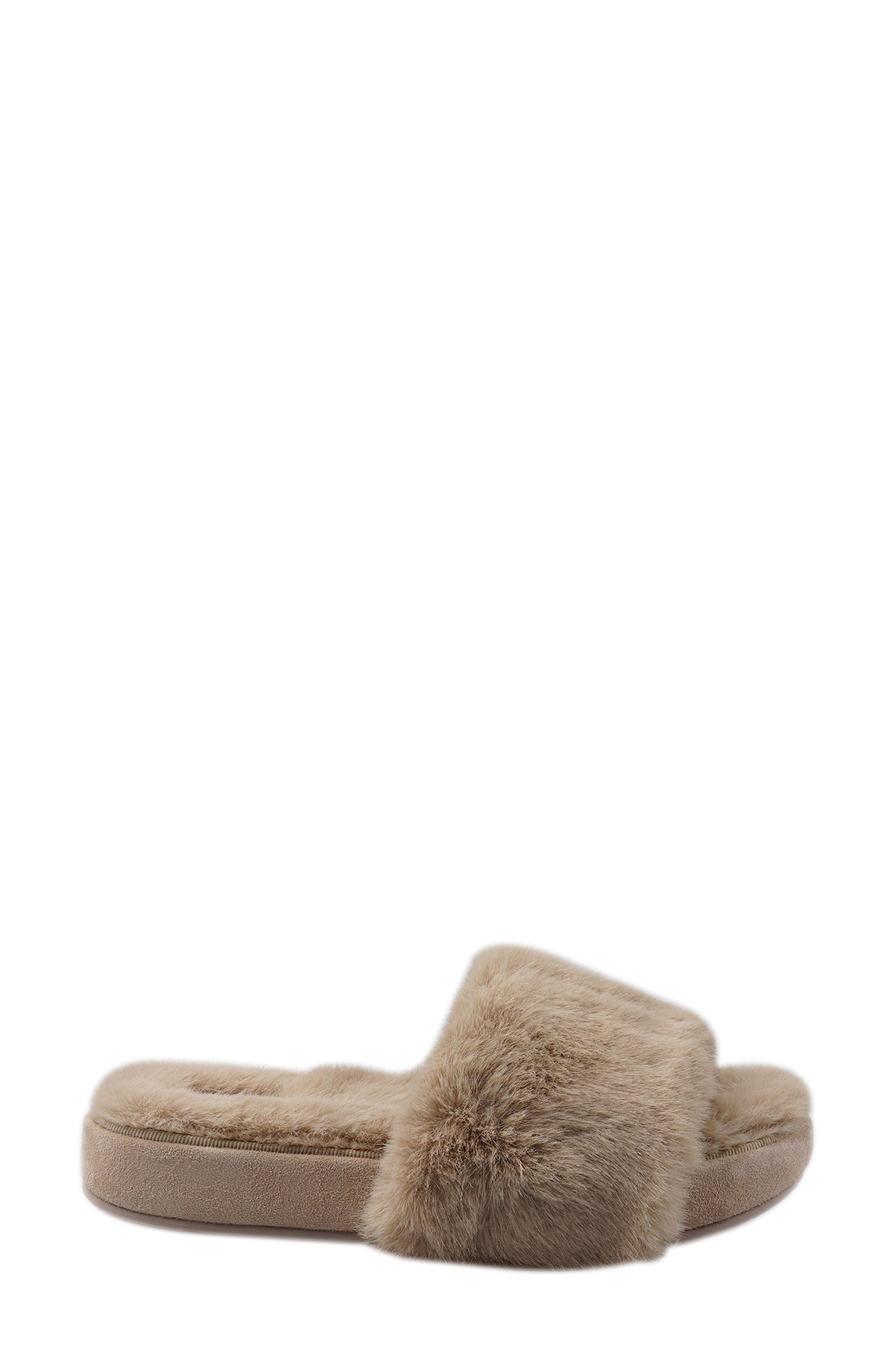 Macklin Faux Fur Slipper, Alternate, color, NATFX