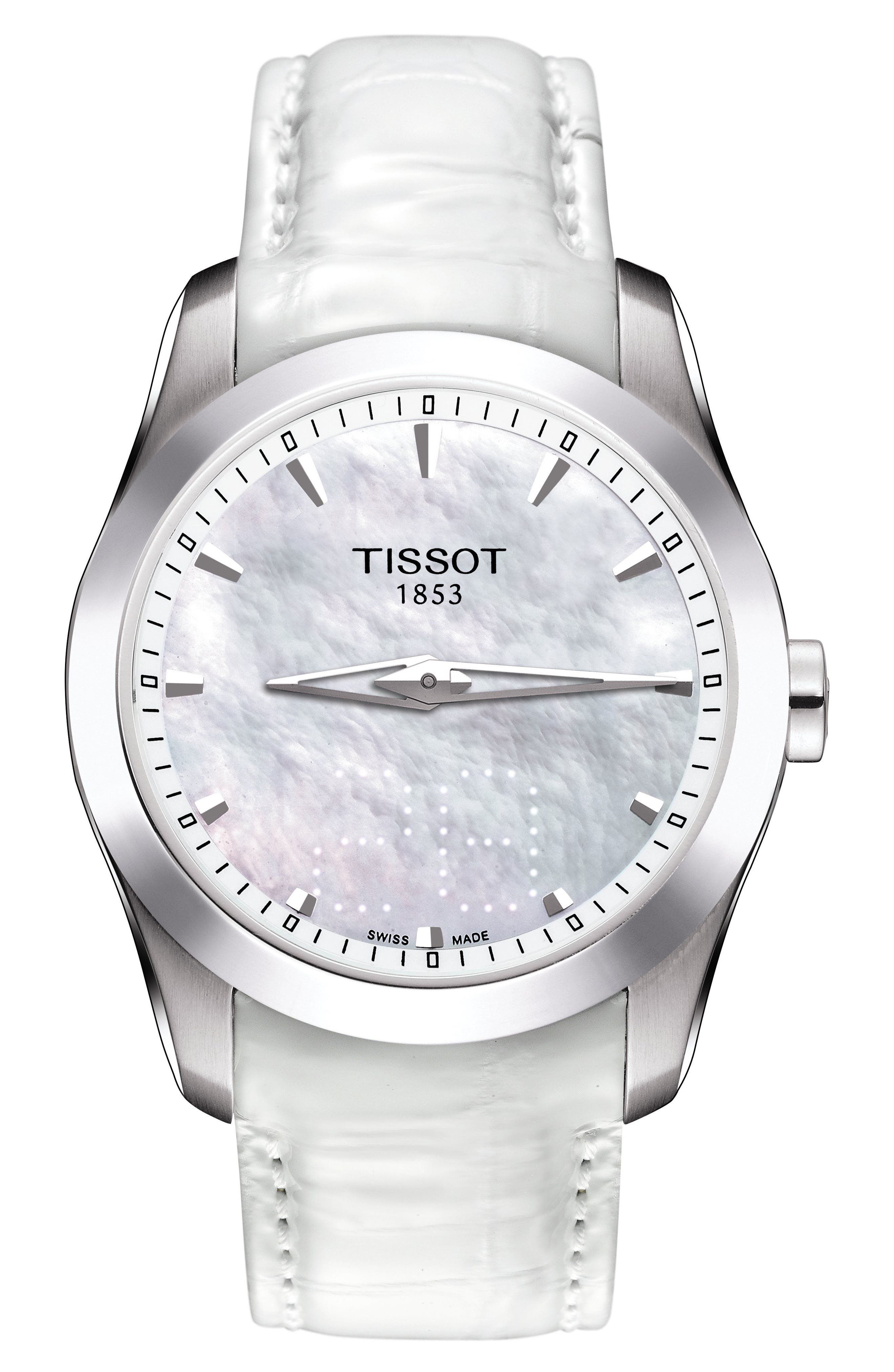 Tissot Women's Couturier Leather Strap Watch, 33mm