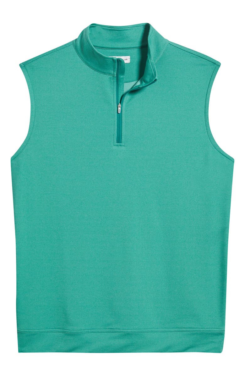 Peter Millar Galway Performance Quarter Zip Vest, Alternate, color, Snow Pea