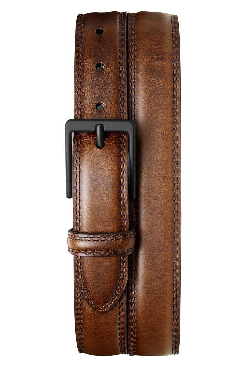 Guardian Leather Belt Set, Alternate, color, BLACK WHISKEY