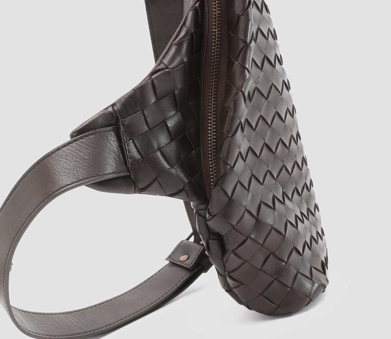 Armor 05 Woven Clutch, Alternate, color, Brown