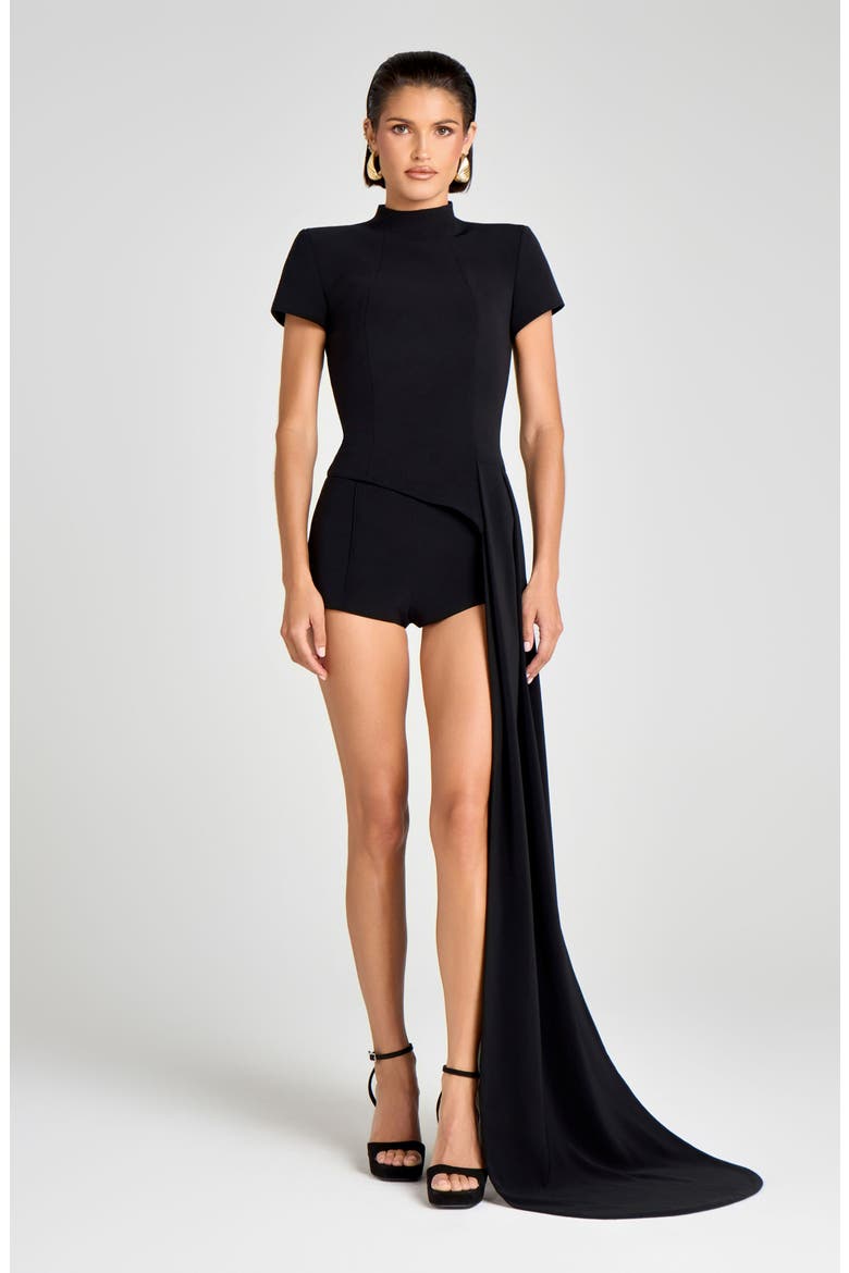 Crepe Hotpants, Alternate, color, BLACK