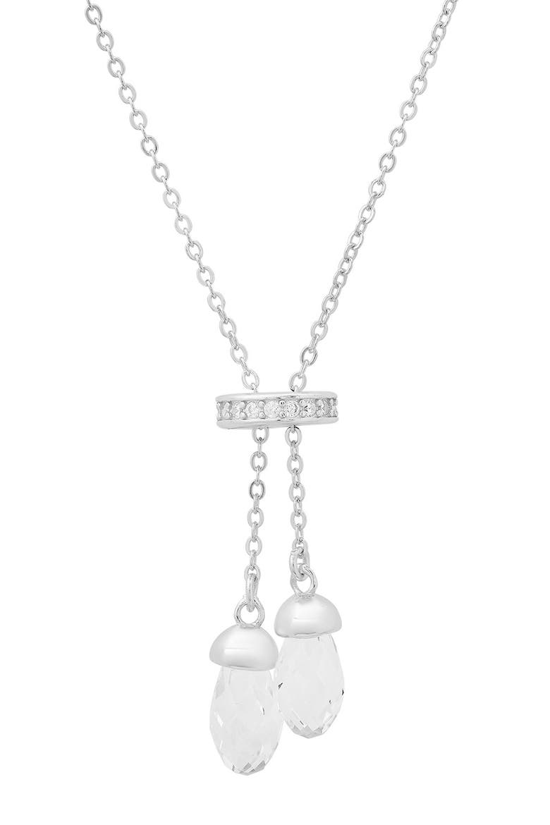 Sterling Silver Adjustable Drop Necklace, Main, color, SILVER