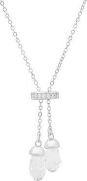 Queen Jewels Sterling Silver Adjustable Drop Necklace